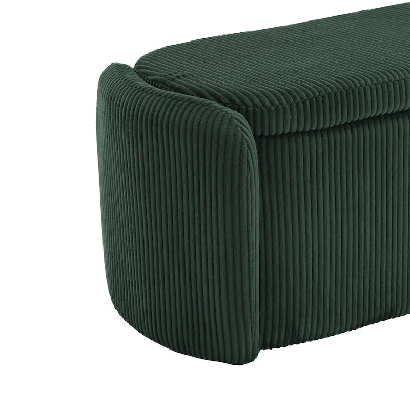 Pouf contenitore imbottito in tessuto per ingresso