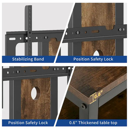 Supporto TV con luce LED Moasis con supporto, presa di corrente e porta USB per TV fino a 70