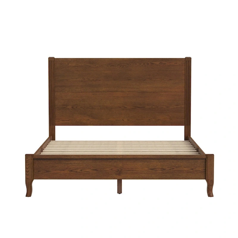 Letto con piattaforma in legno massello LUE BONA con testiera, letto matrimoniale, struttura in legno rustico, mobili per camera da letto