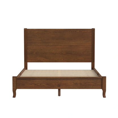 Letto con piattaforma in legno massello LUE BONA con testiera, letto matrimoniale, struttura in legno rustico, mobili per camera da letto