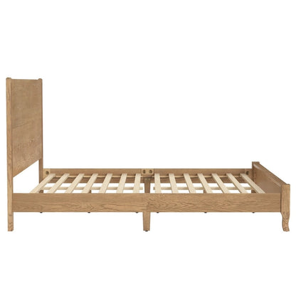 Letto con piattaforma in legno massello LUE BONA con testiera, letto matrimoniale, struttura in legno rustico, mobili per camera da letto