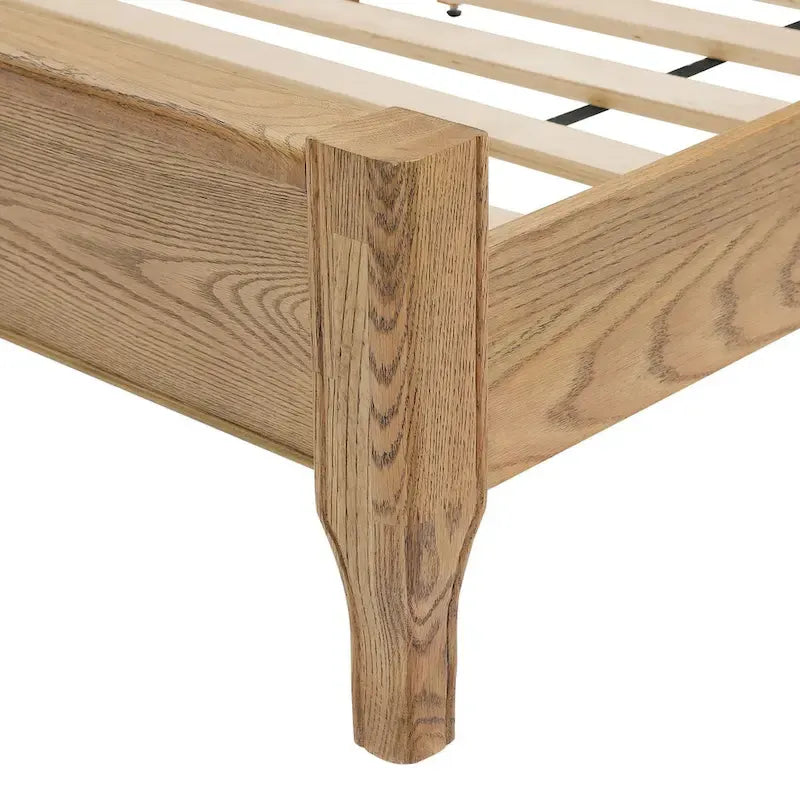 Letto con piattaforma in legno massello LUE BONA con testiera, letto matrimoniale, struttura in legno rustico, mobili per camera da letto