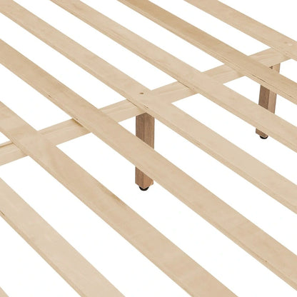 Letto con piattaforma in legno massello LUE BONA con testiera, letto matrimoniale, struttura in legno rustico, mobili per camera da letto