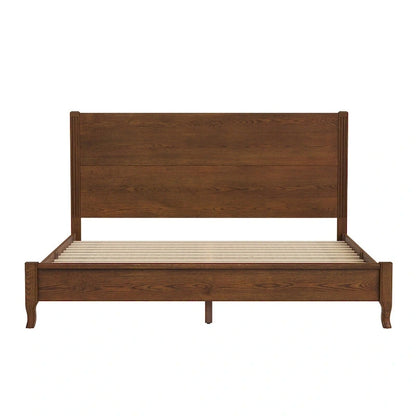 Letto con piattaforma in legno massello LUE BONA con testiera, letto matrimoniale, struttura in legno rustico, mobili per camera da letto