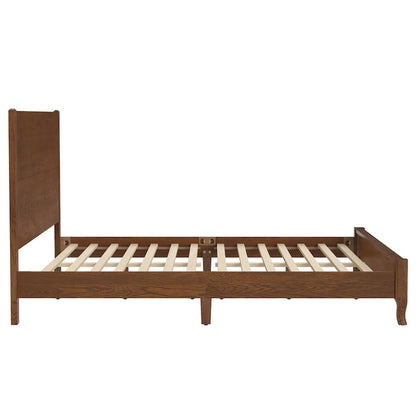 Letto con piattaforma in legno massello LUE BONA con testiera, letto matrimoniale, struttura in legno rustico, mobili per camera da letto