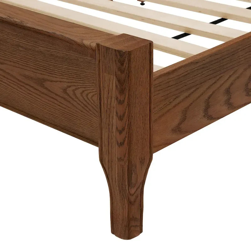 Letto con piattaforma in legno massello LUE BONA con testiera, letto matrimoniale, struttura in legno rustico, mobili per camera da letto