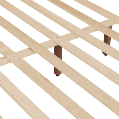 Letto con piattaforma in legno massello LUE BONA con testiera, letto matrimoniale, struttura in legno rustico, mobili per camera da letto