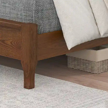 Letto con piattaforma in legno massello LUE BONA con testiera, letto matrimoniale, struttura in legno rustico, mobili per camera da letto