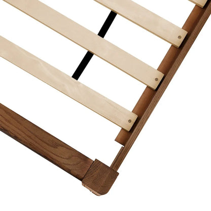 Letto con piattaforma in legno massello LUE BONA con testiera, letto matrimoniale, struttura in legno rustico, mobili per camera da letto