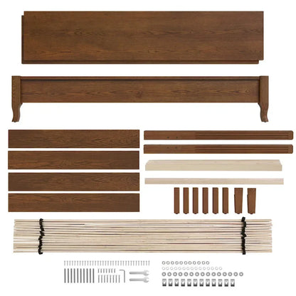 Letto con piattaforma in legno massello LUE BONA con testiera, letto matrimoniale, struttura in legno rustico, mobili per camera da letto