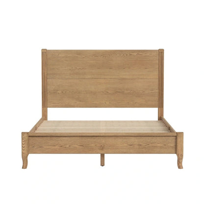 Letto con piattaforma in legno massello LUE BONA con testiera, letto matrimoniale, struttura in legno rustico, mobili per camera da letto