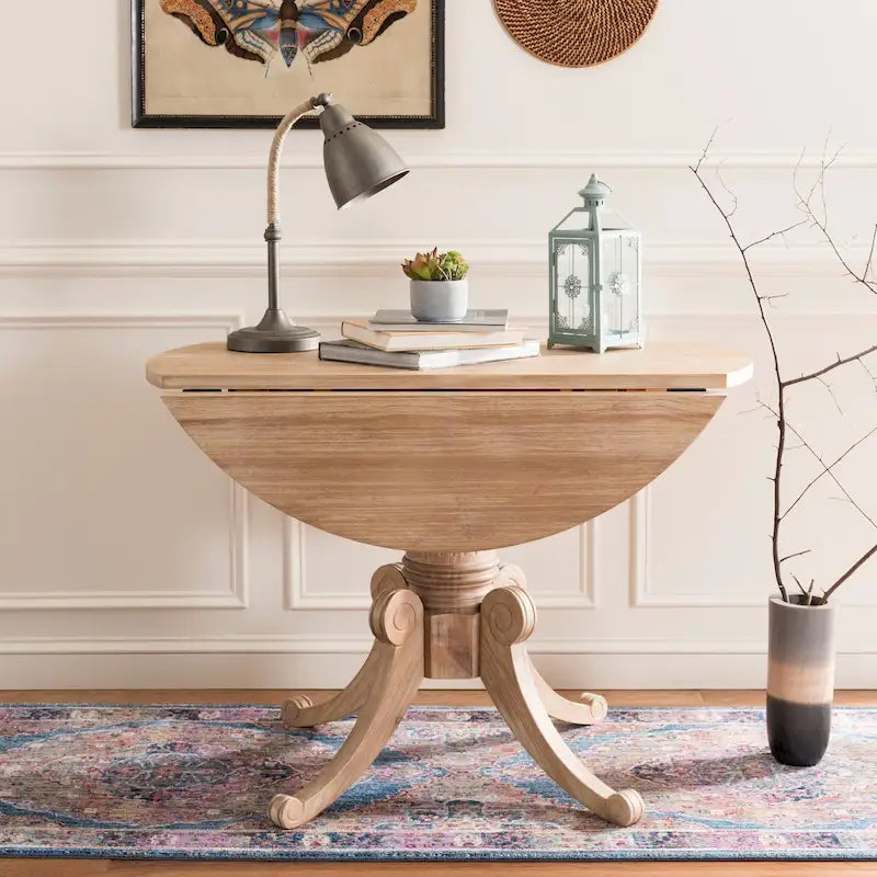 Tavolo da pranzo con ribaltina SAFAVIEH Jeane bianco antico - 43 L x 43 P x 31 A - 43 L x 43 P x 31 A