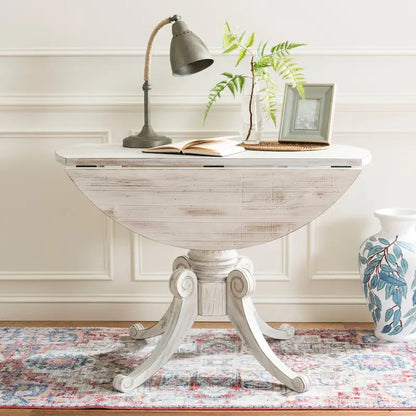 Tavolo da pranzo con ribaltina SAFAVIEH Jeane bianco antico - 43 L x 43 P x 31 A - 43 L x 43 P x 31 A