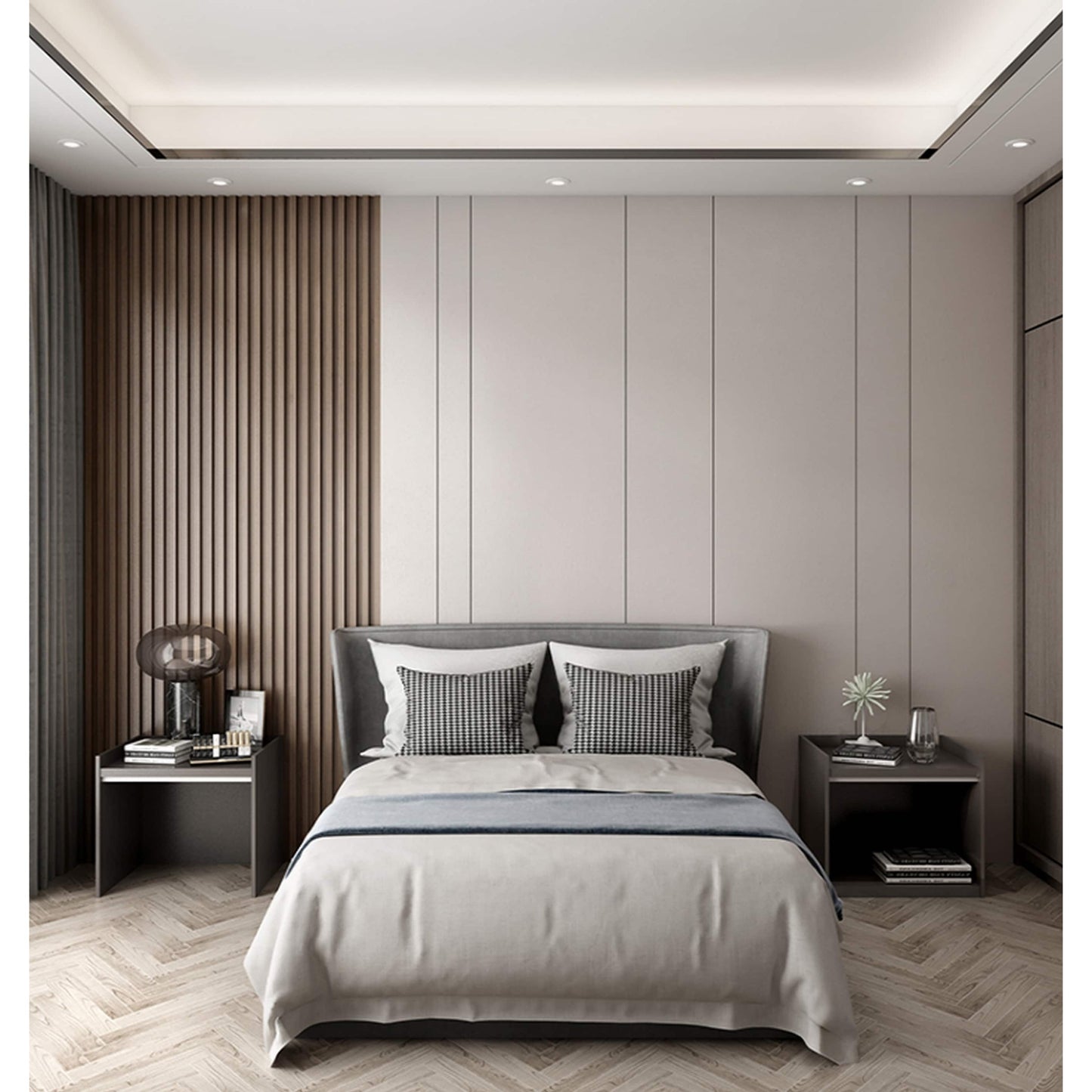 Pannello di rivestimento in legno massello da 93 pollici x 6 pollici x 0,8 pollici - 3 pezzi + 1 pezzo di finitura finale