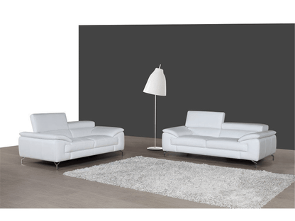 Divano in pelle Alpha bianco