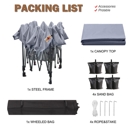 ABCCANOPY Tenda a baldacchino pieghevole facile e resistente Tenda a baldacchino per esterni