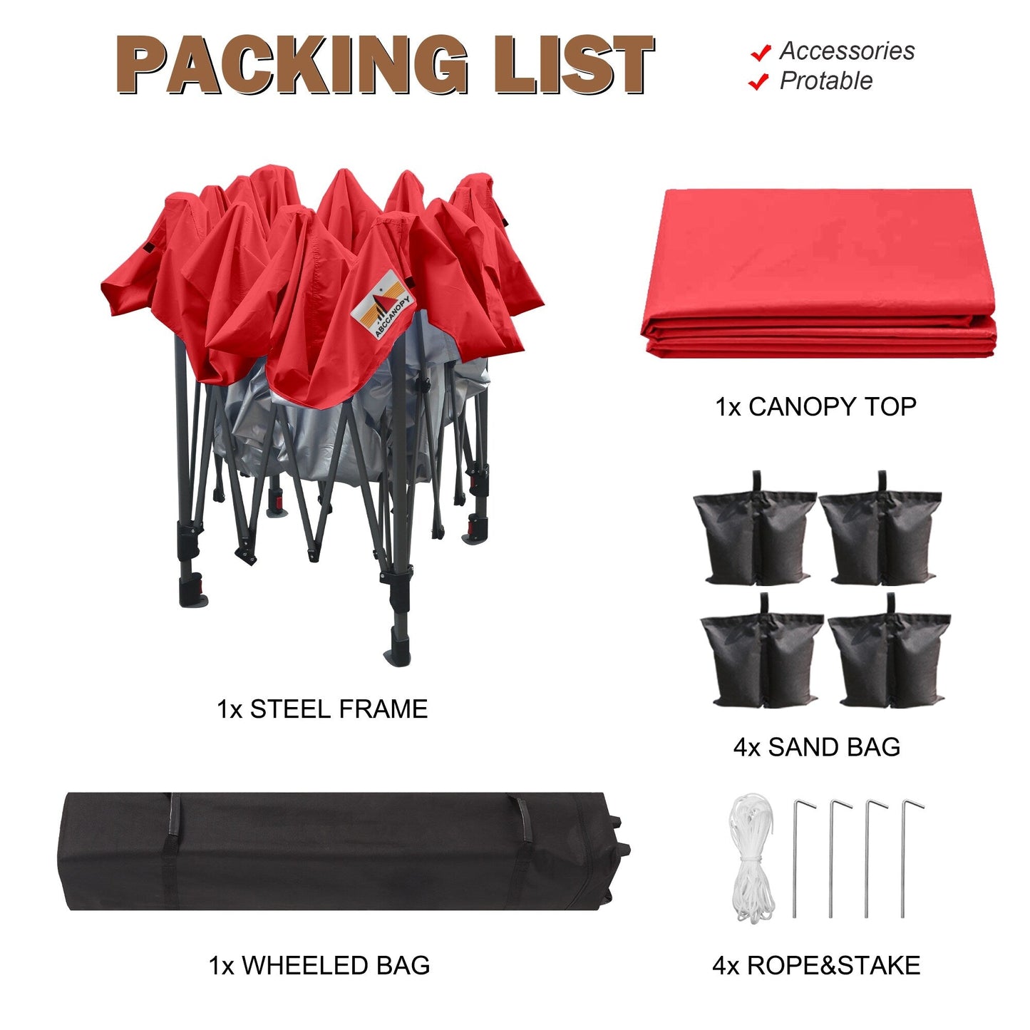 ABCCANOPY Tenda a baldacchino pieghevole facile e resistente Tenda a baldacchino per esterni