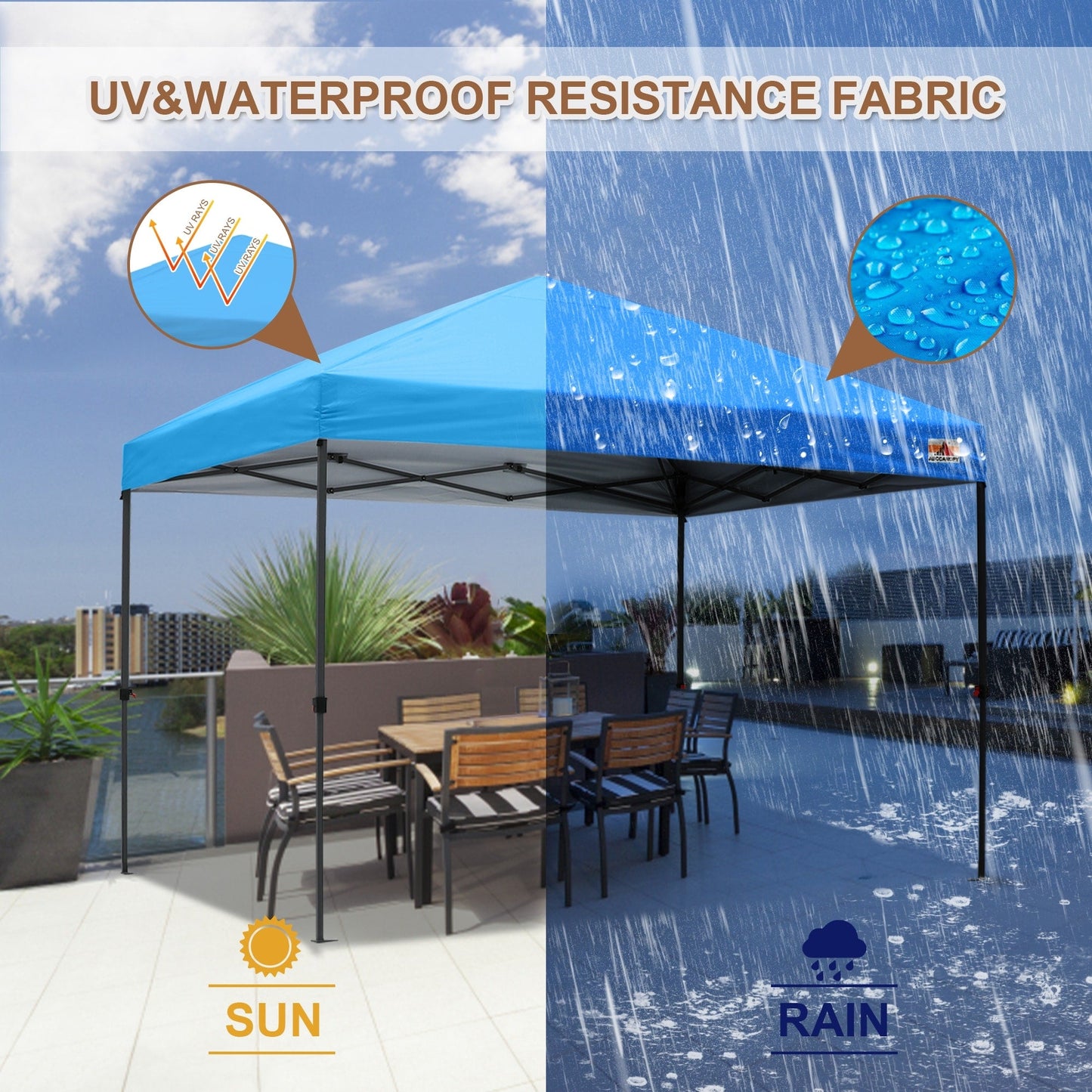 ABCCANOPY Tenda a baldacchino pieghevole facile e resistente Tenda a baldacchino per esterni