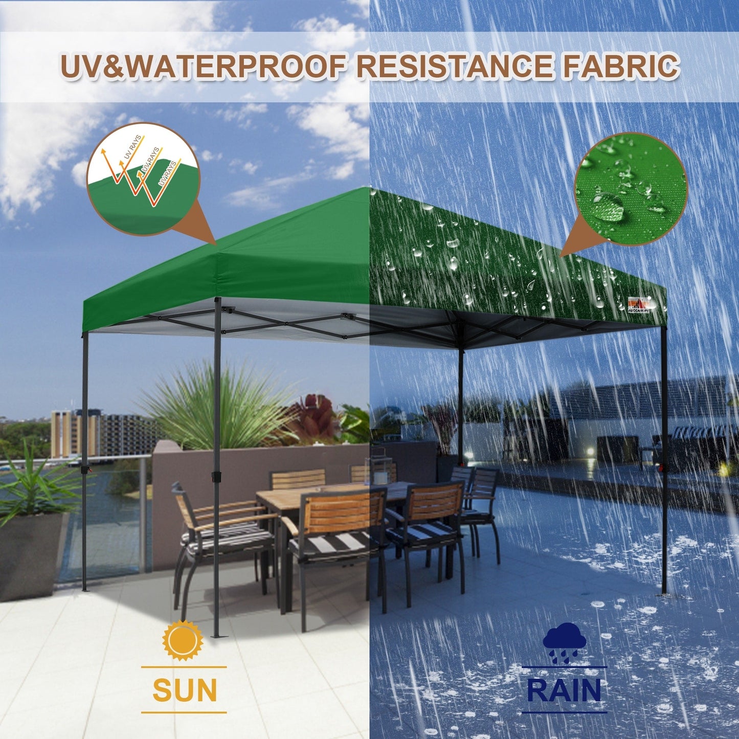 ABCCANOPY Tenda a baldacchino pieghevole facile e resistente Tenda a baldacchino per esterni