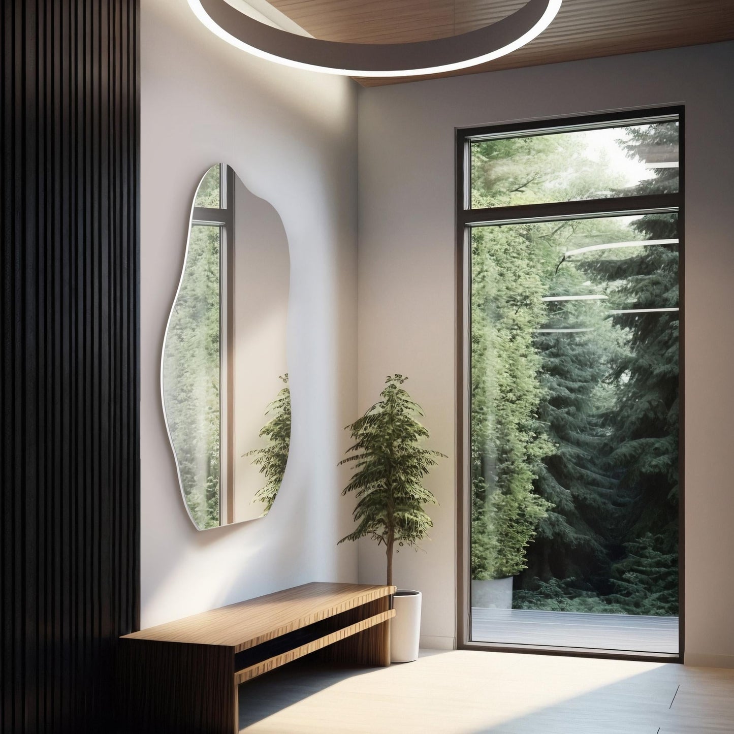 Specchio da parete irregolare asimmetrico ALYA