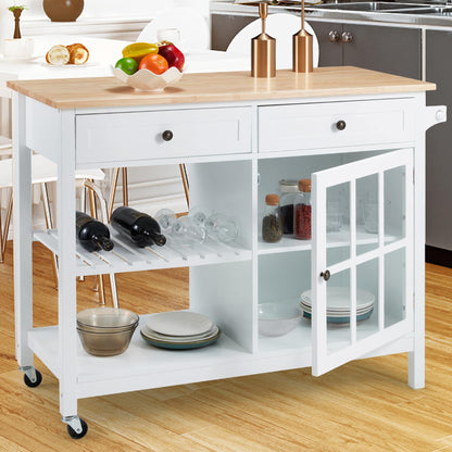 Carrello per microonde con isola da cucina mobile AVAWING 42