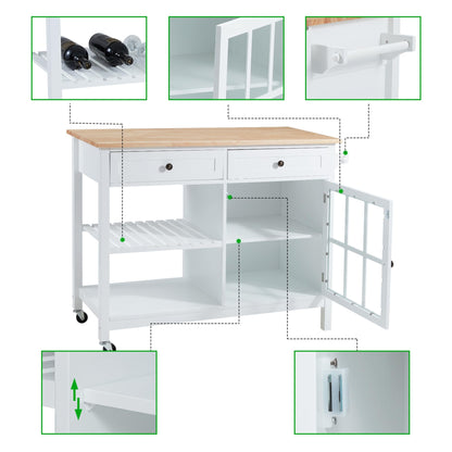 Carrello per microonde con isola da cucina mobile AVAWING 42