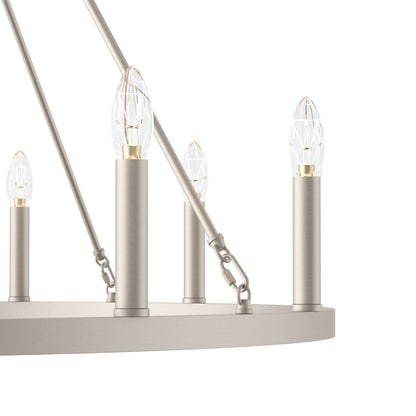 Lampadario a ruota di carro Acroma Farmhouse da 12 luci, 40 pollici, con UL - 40'' P x 138'' H