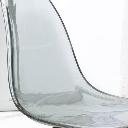 Sedia girevole in acrilico con altezza regolabile senza braccioli per ufficio domestico