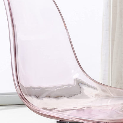 Sedia girevole in acrilico con altezza regolabile senza braccioli per ufficio domestico