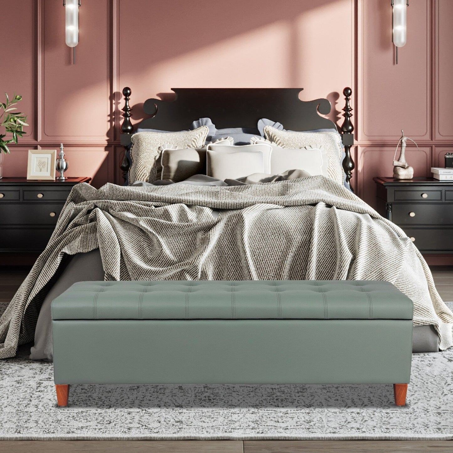 Panca contenitore in similpelle Adeco 50