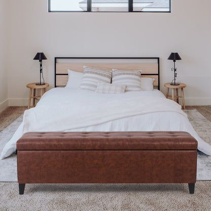 Panca contenitore in similpelle Adeco 50