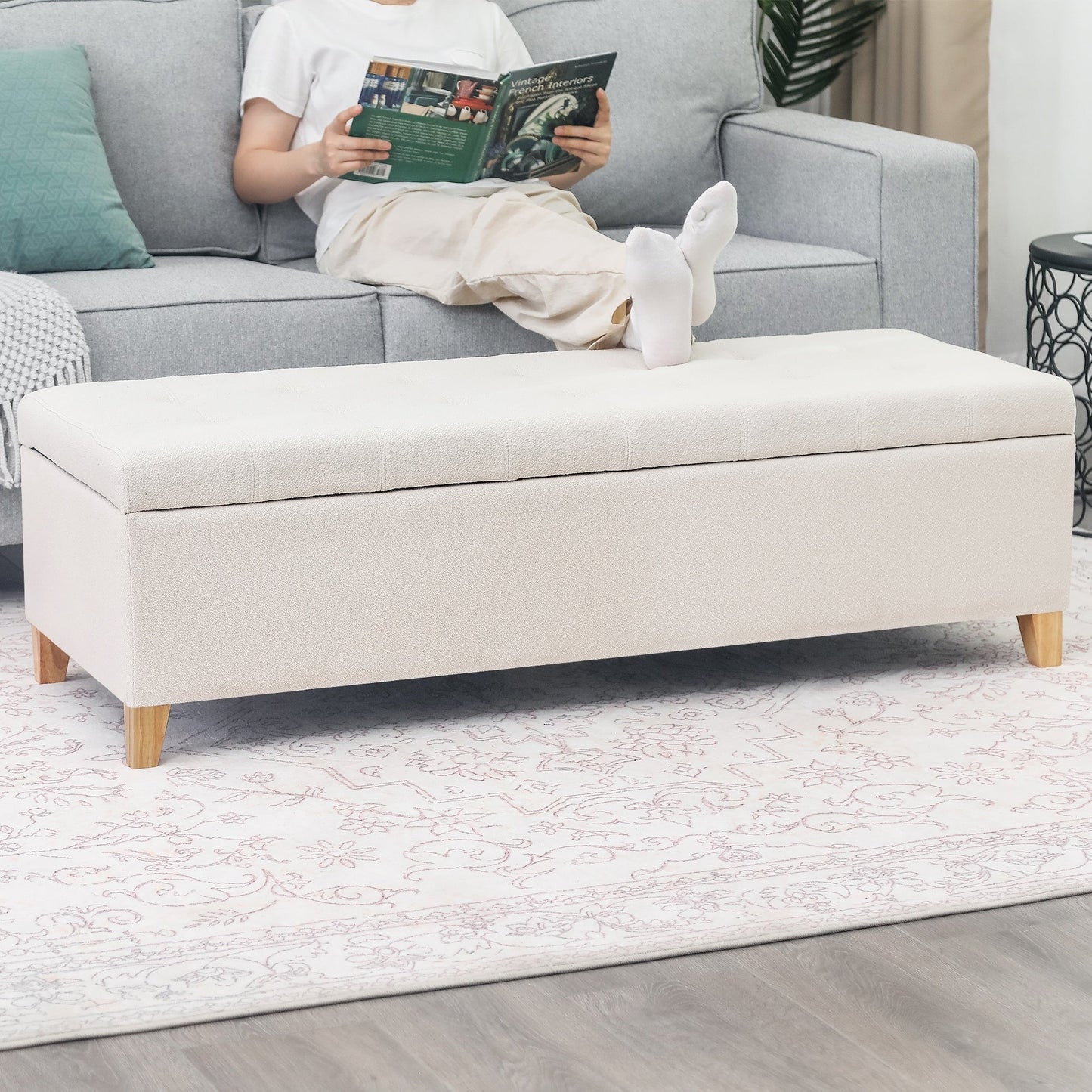 Panca contenitore in similpelle Adeco 50