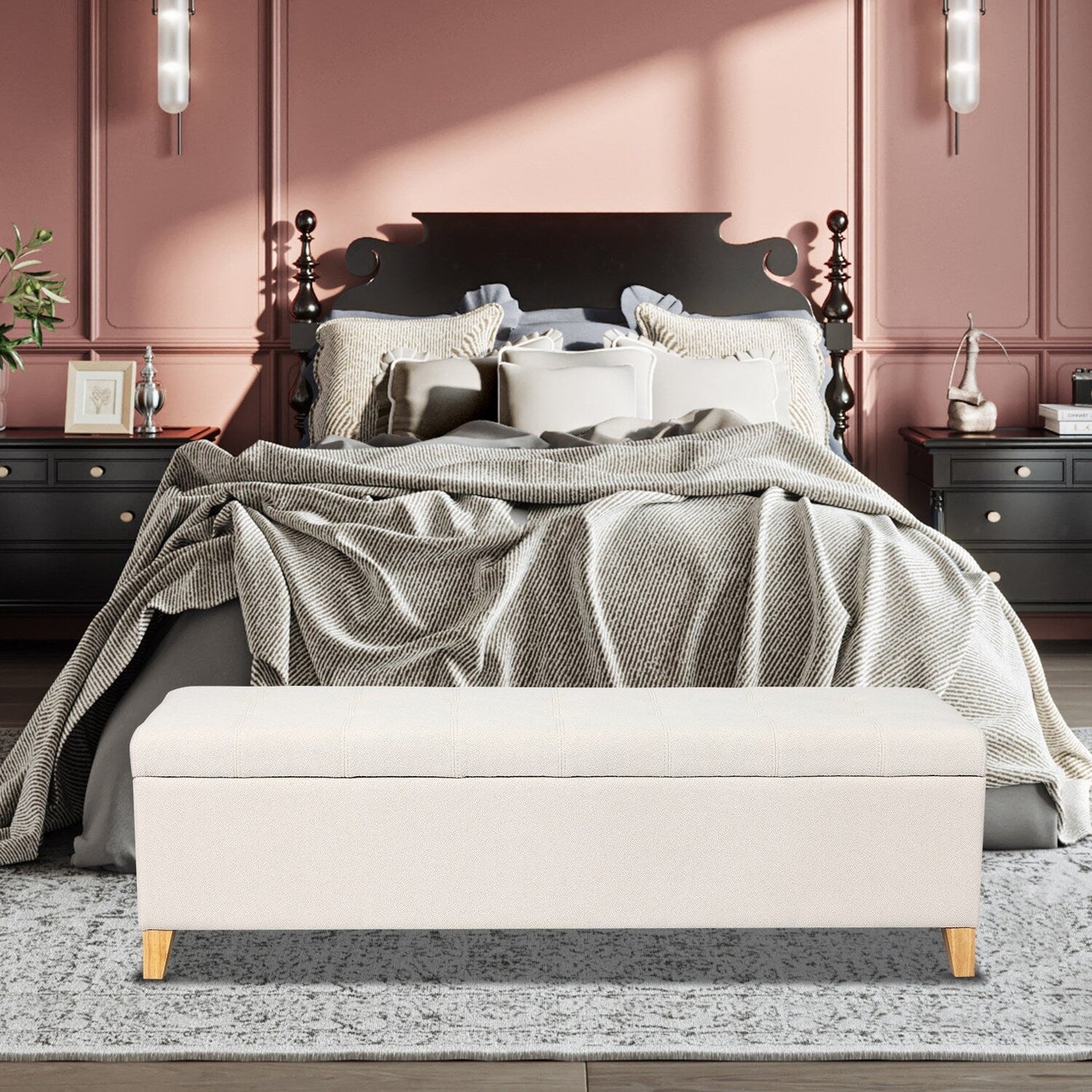 Panca contenitore in similpelle Adeco 50