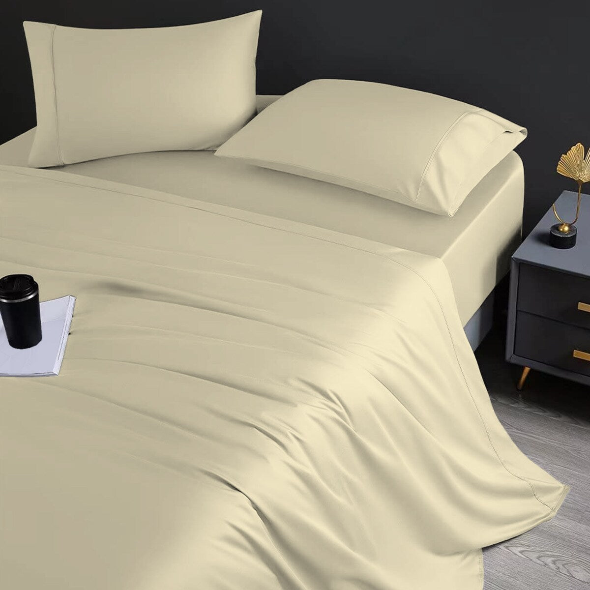 Set di lenzuola Aireolux in cotone egiziano di lusso, ultra morbido e setoso, 1000 fili