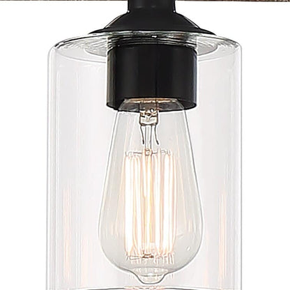 Lampadario lineare rettangolare da cucina Allegray da 52 pollici, 7 luci, stile fattoria