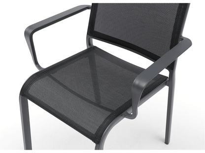 Poltrona da pranzo per esterni Chelle: set da 4