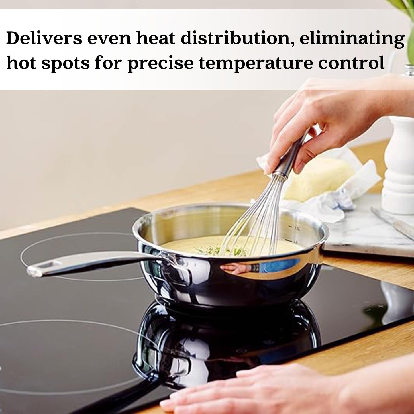 Alva Maestro Teglia in acciaio inox a 5 strati - 1,6 Qt. Non tossica