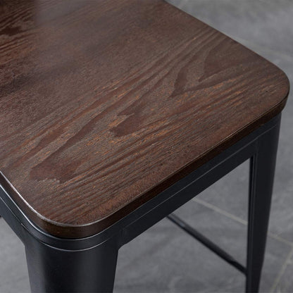 Sgabelli da bar Andeworld Farmhouse, set di 4 sgabelli da bar alti fino al bancone - Set di 4