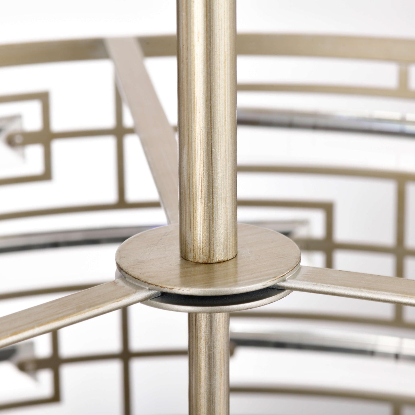 Lampadario Anita Drum Shade con prisma in vetro trasparente