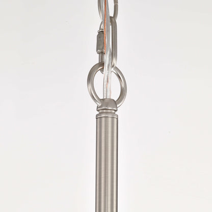 Lampadario Anita Drum Shade con prisma in vetro trasparente