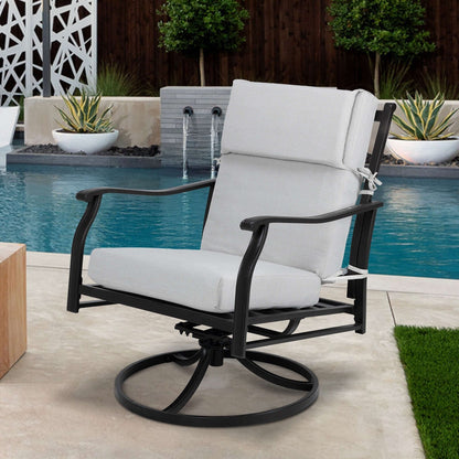 Set di 4 cuscini per sedia con schienale alto Aoodor Patio, 46x21x4 pollici (solo cuscini)