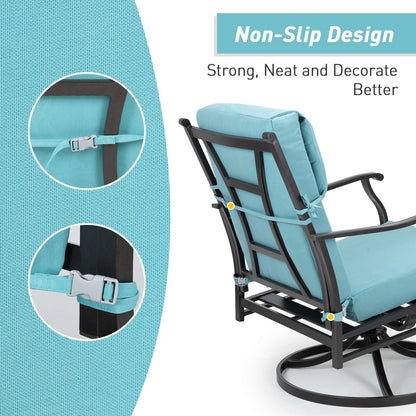 Set di 4 cuscini per sedia con schienale alto Aoodor Patio, 46x21x4 pollici (solo cuscini)