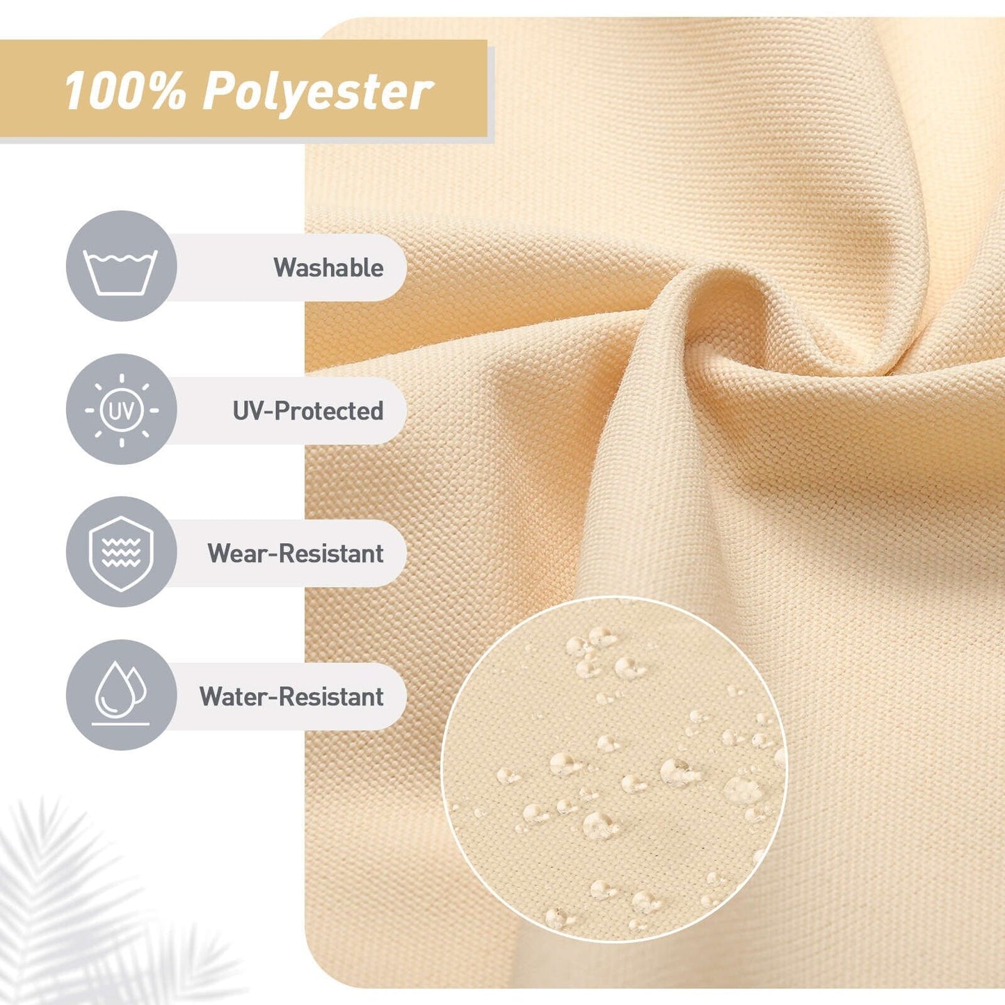 Set di 4 cuscini per sedia con schienale alto Aoodor Patio, 46x21x4 pollici (solo cuscini)