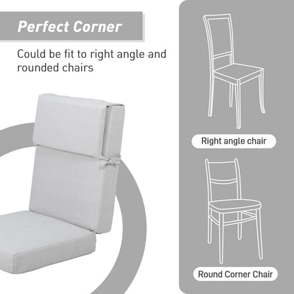 Set di 4 cuscini per sedia con schienale alto Aoodor Patio, 46x21x4 pollici (solo cuscini)