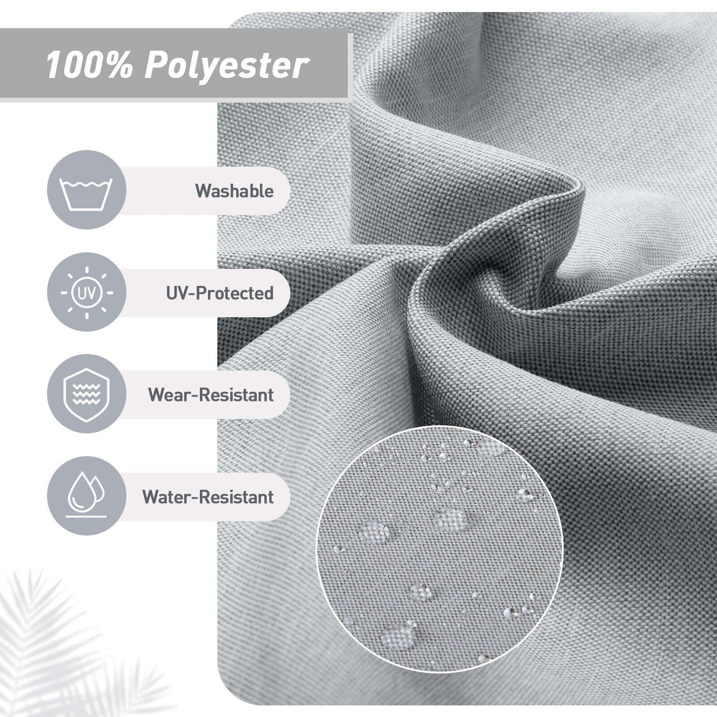 Set di 4 cuscini per sedia con schienale alto Aoodor Patio, 46x21x4 pollici (solo cuscini)