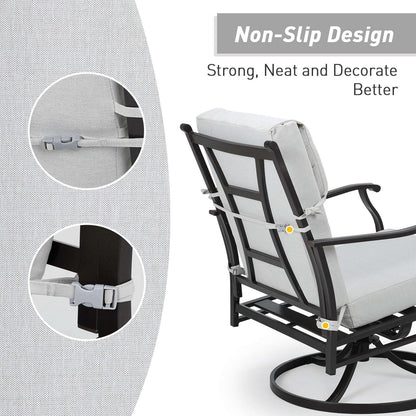 Set di 4 cuscini per sedia con schienale alto Aoodor Patio, 46x21x4 pollici (solo cuscini)