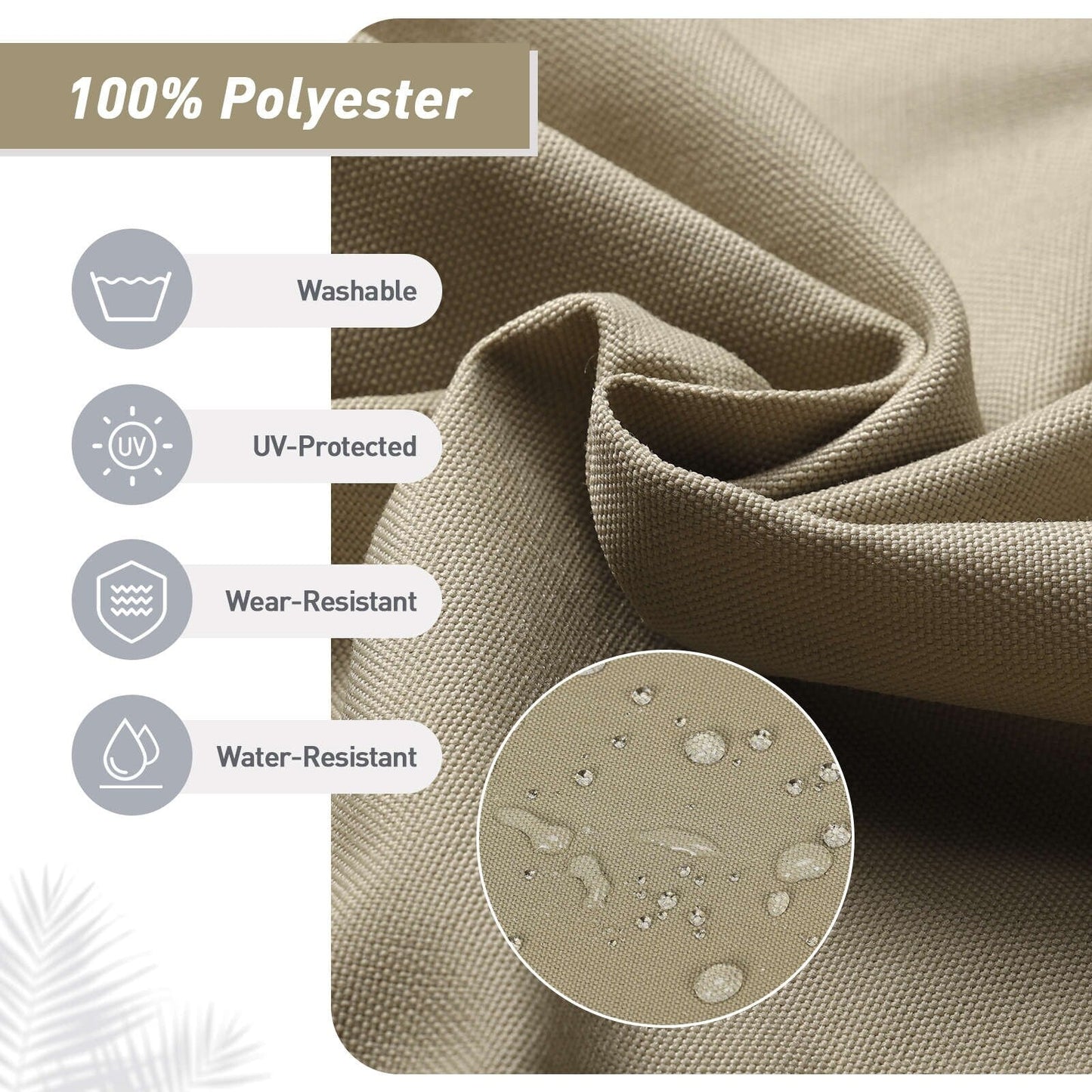 Set di 4 cuscini per sedia con schienale alto Aoodor Patio, 46x21x4 pollici (solo cuscini)