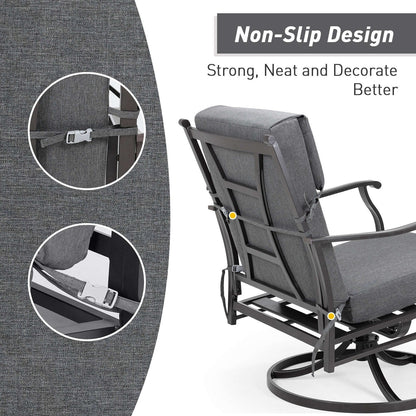 Set di 4 cuscini per sedia con schienale alto Aoodor Patio, 46x21x4 pollici (solo cuscini)