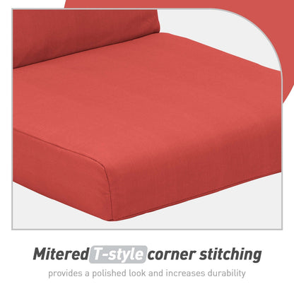 Set di 4 cuscini per sedia con schienale alto Aoodor Patio, 46x21x4 pollici (solo cuscini)