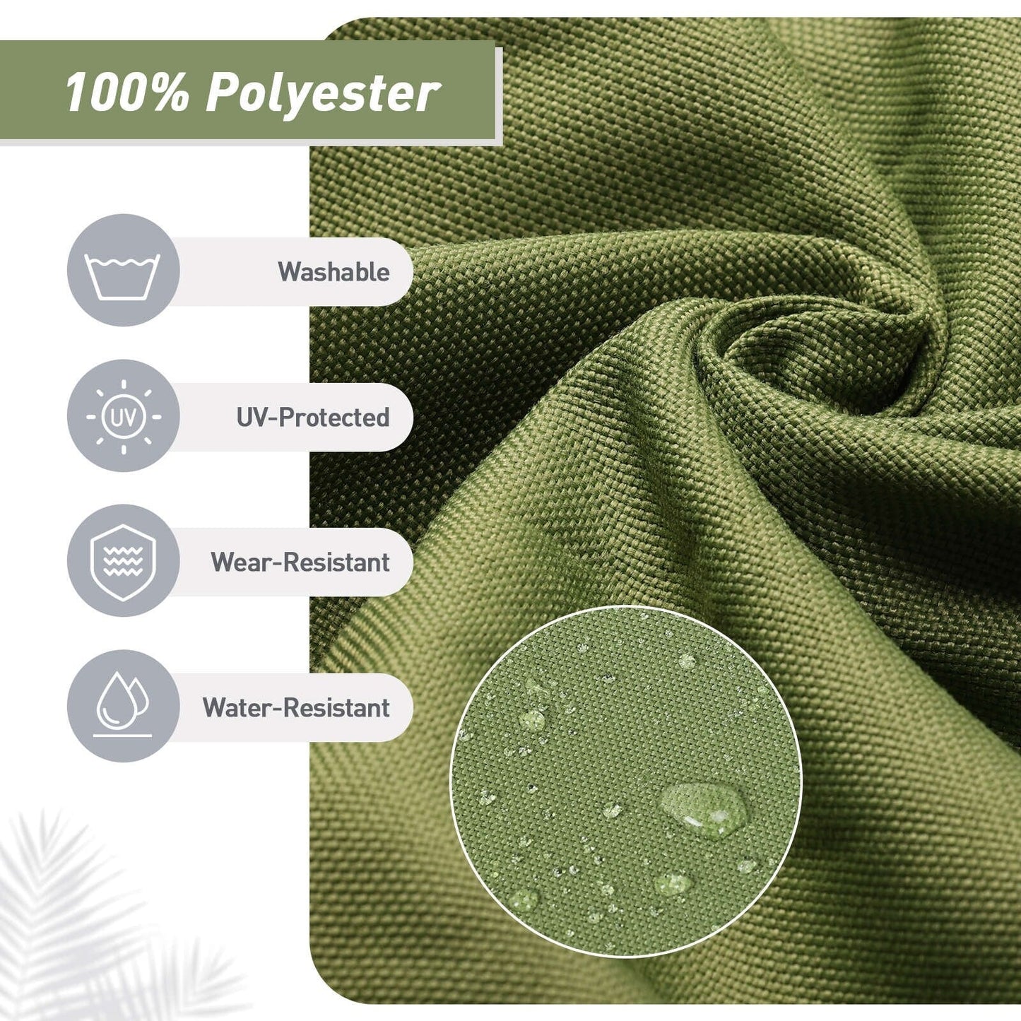 Set di 4 cuscini per sedia con schienale alto Aoodor Patio, 46x21x4 pollici (solo cuscini)